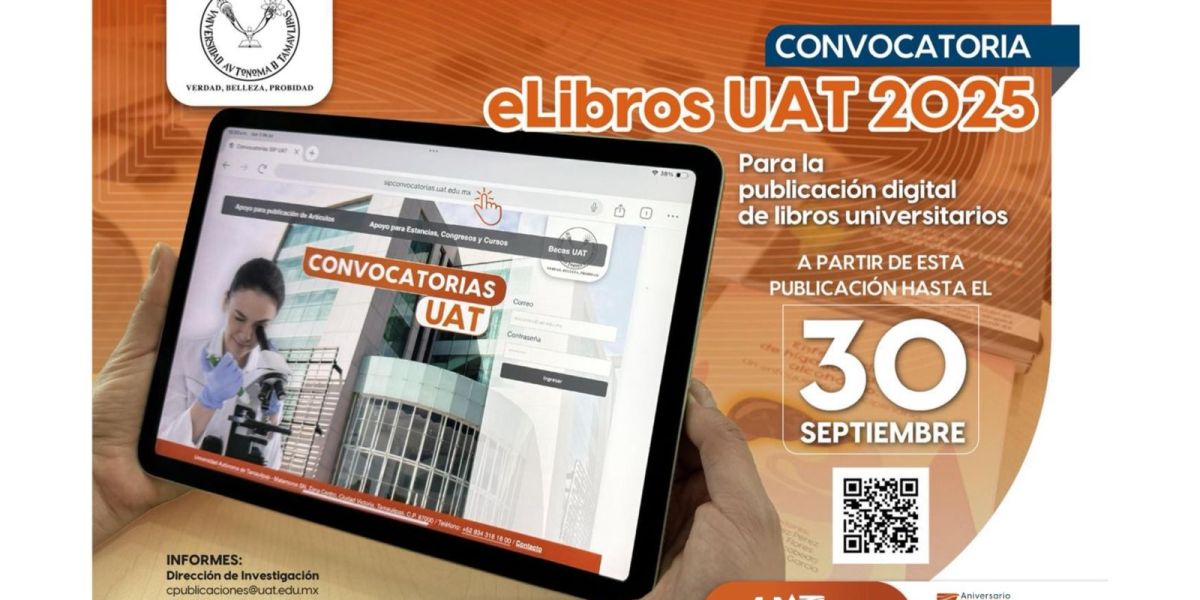 Lanza la UAT convocatoria para la publicación de libros digitales