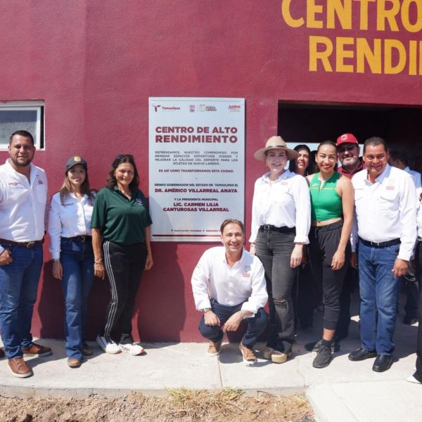 Alcaldesa Carmen Lilia Canturosas pone en marcha nuevo centro de alto rendimiento deportivo