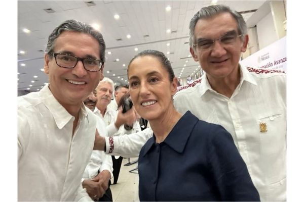 Erasmo González reconoce trabajo de presidenta Claudia Sheinbaum por la transformación de Tamaulipas