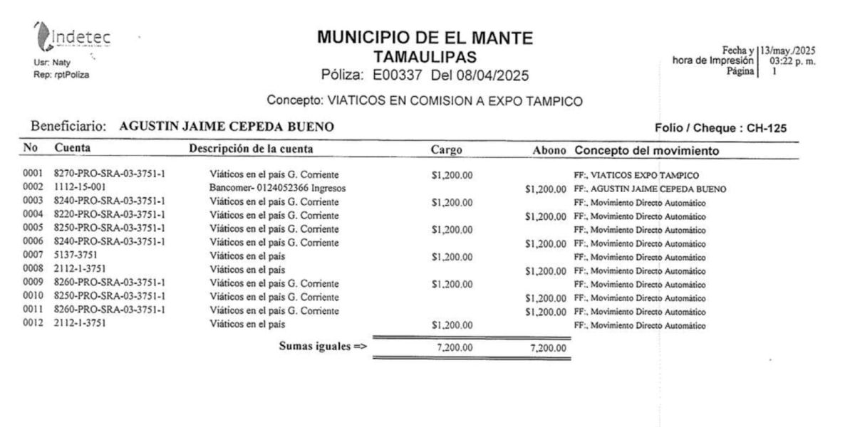 Lujos de la alcaldesa de El Mante, a cargo del erario municipal