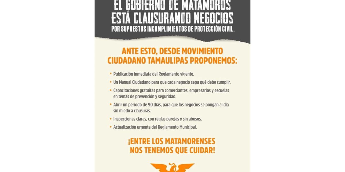 Alcalde de H. Matamoros ahoga al comercio local