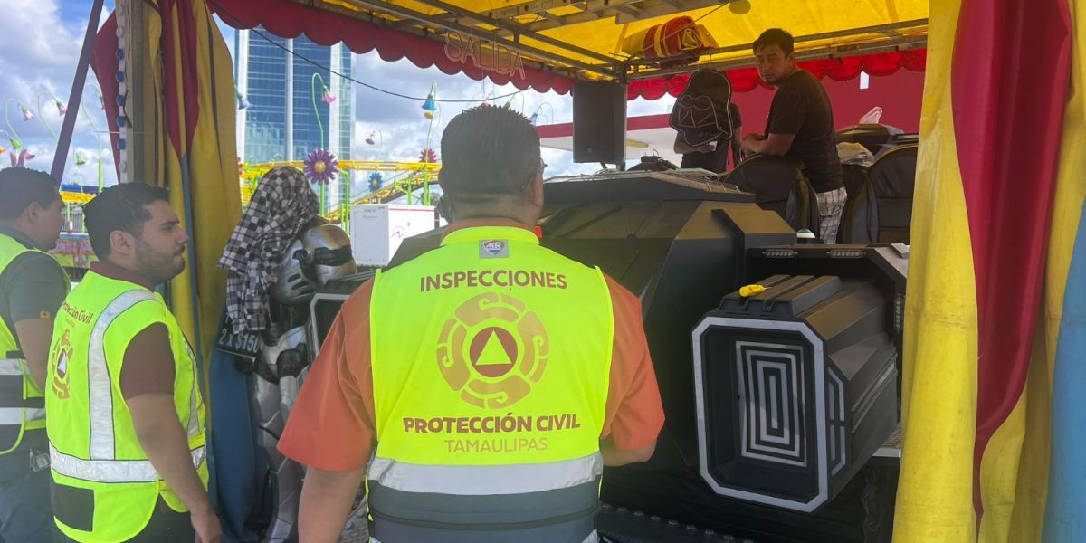 Revisan a fondo juegos mecánicos previo a la Feria Tamaulipas 2025