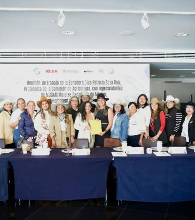 Encabeza senadora Olga Sosa reunión de trabajo con mujeres ganaderas de Tamaulipas