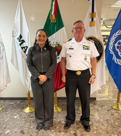 Olga Sosa genera sinergía con SEMAR para impulsar el desarrollo marítimo y portuario