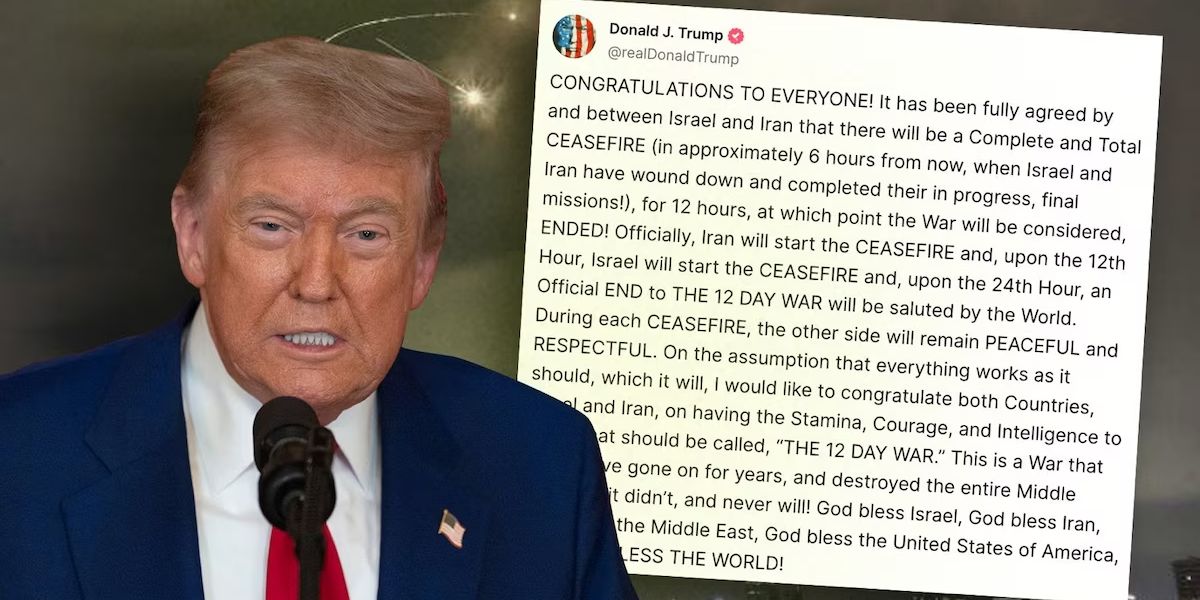 Trump anuncia que Israel e Irán han acordado un “alto el fuego total”
