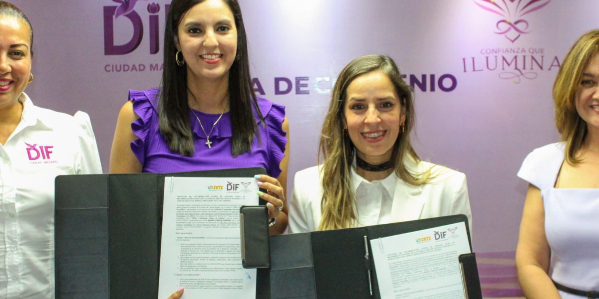 Dunia Marón firma convenio con Fundación OÍRTE para bienestar de la niñez