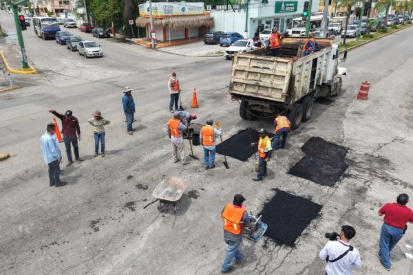Impulsan histórico programa de bacheo en Ciudad Madero