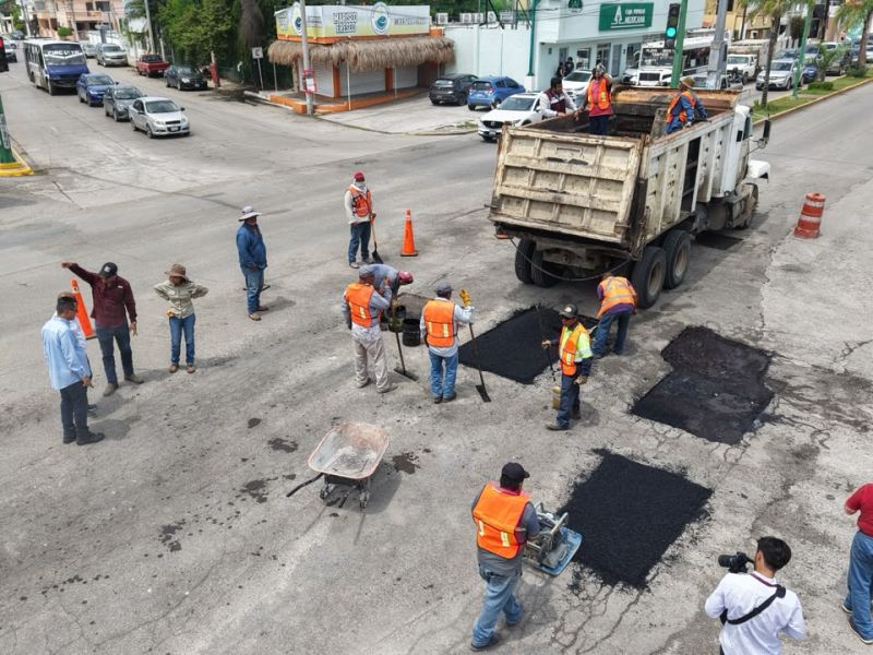 Impulsan histórico programa de bacheo en Ciudad Madero