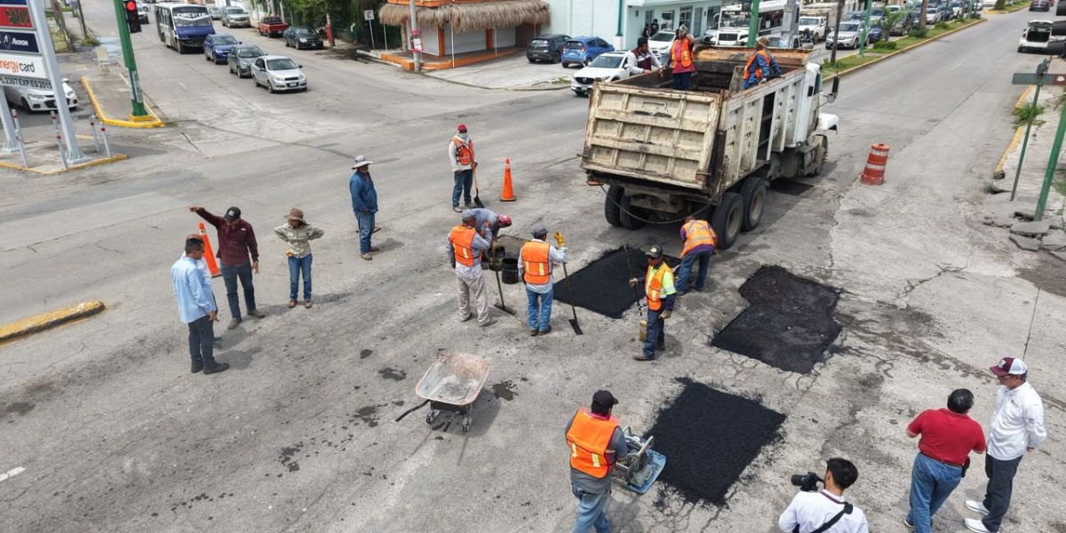 Impulsan histórico programa de bacheo en Ciudad Madero