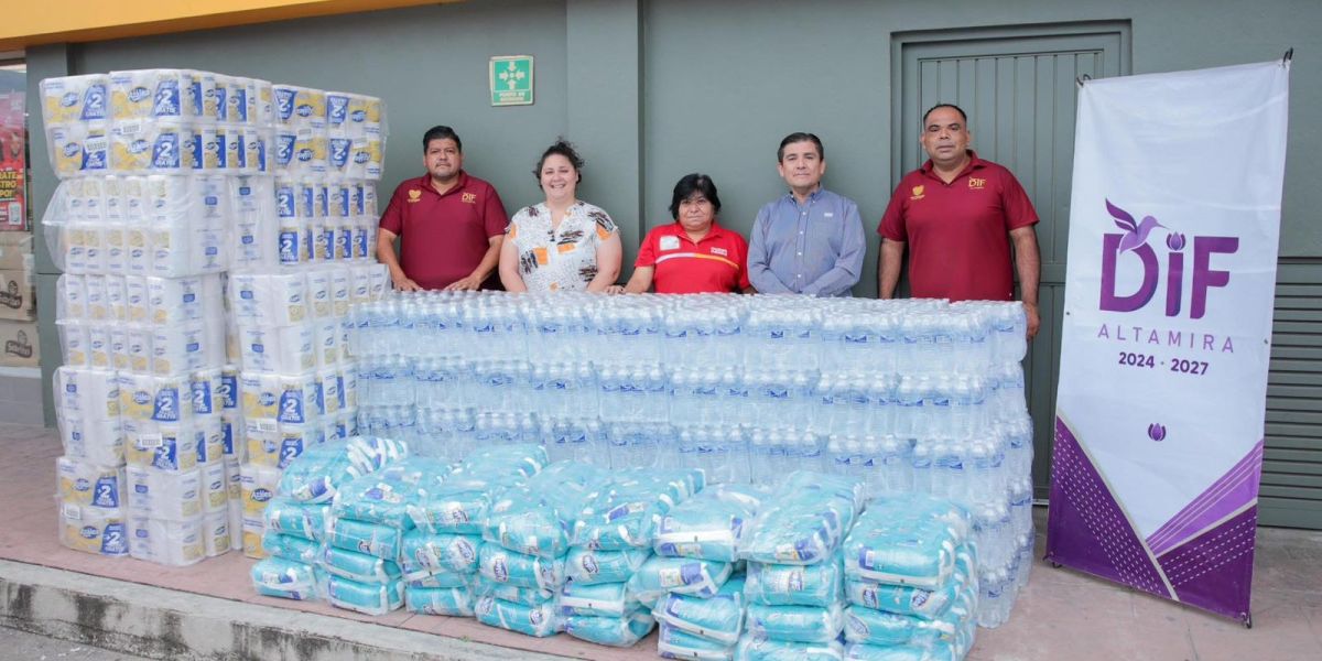 Suma esfuerzos iniciativa privada con DIF Altamira en favor de afectados por lluvias