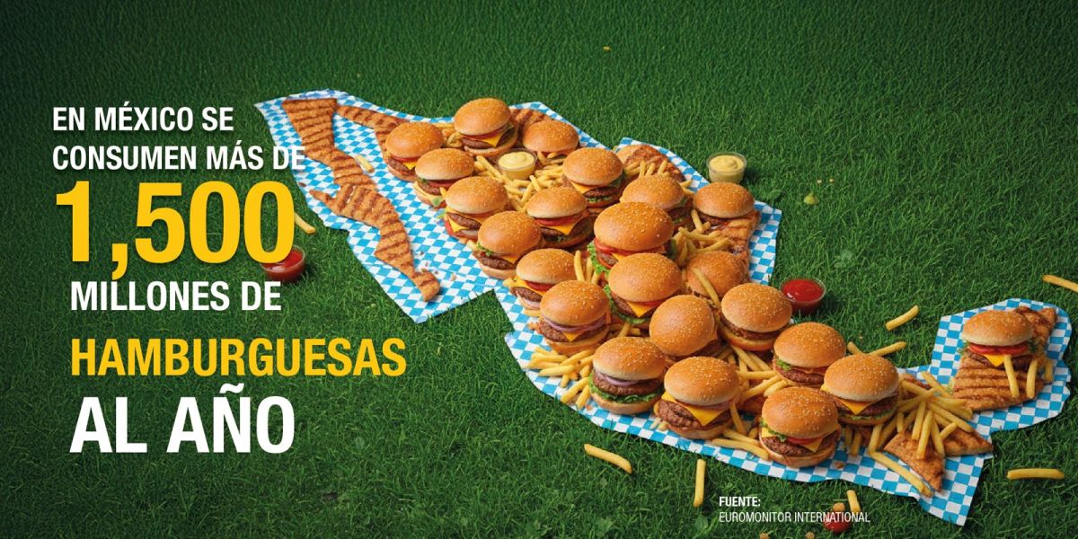 Se consumen más de 1,500 millones de hamburguesas en un año