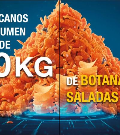 Consumen mexicanos más de 10 kg de botanas saladas al año