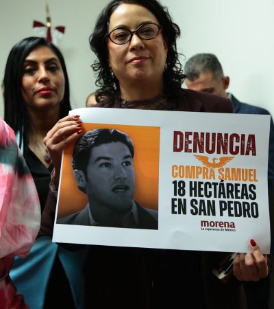 Denuncia Morena Nuevo León a gobernador Samuel García ante FGR 