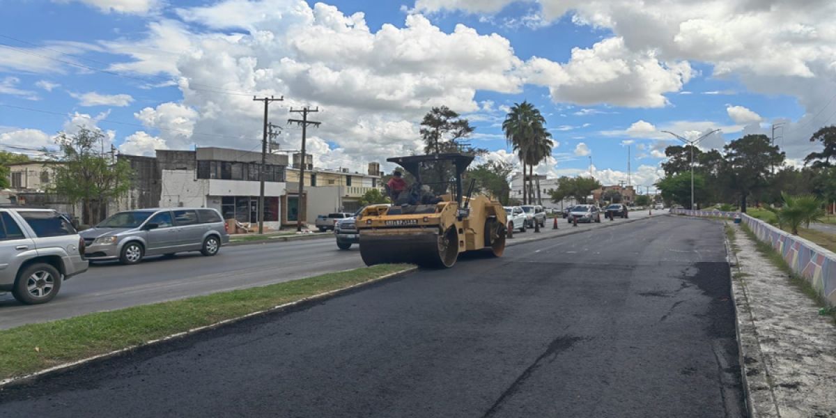 Rehabilita Obras Públicas principales avenidas en Matamoros