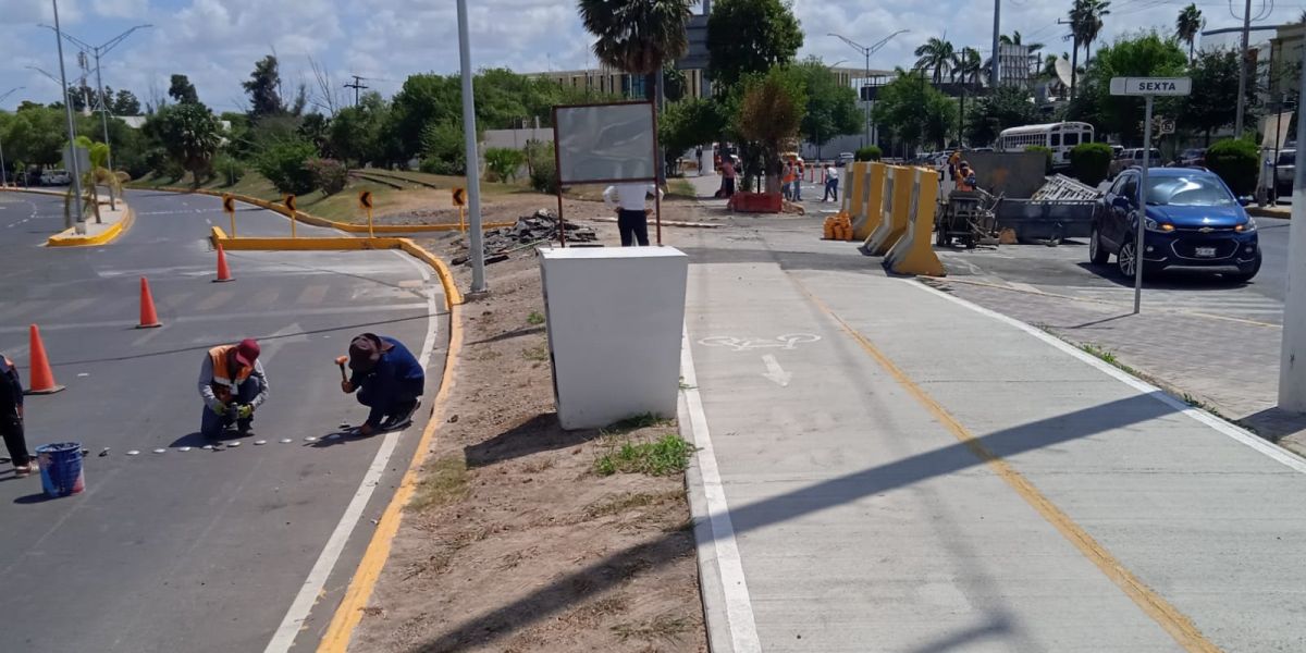 Realiza Gobierno de Matamoros trabajos para agilizar tráfico vehicular en el Puente Viejo