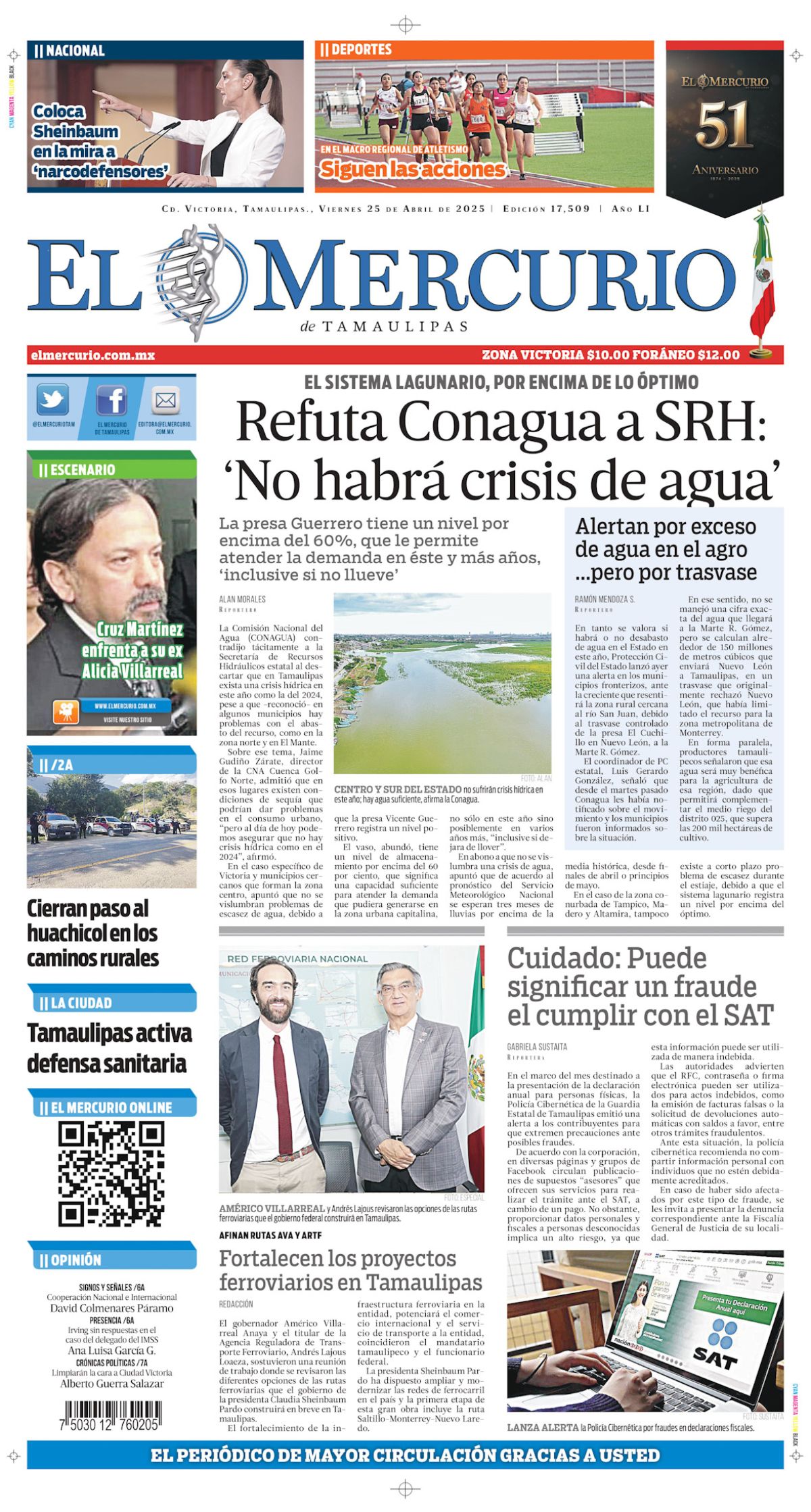 Refuta Conagua a SRH: ‘No habrá crisis de agua’