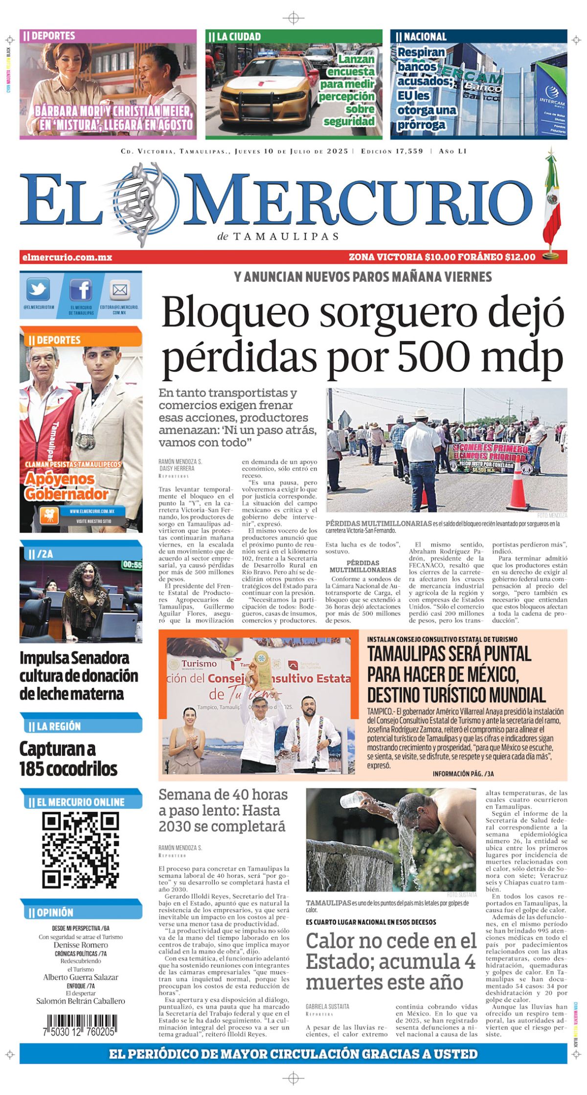 Bloqueo sorguero dejó pérdidas por 500 mdp