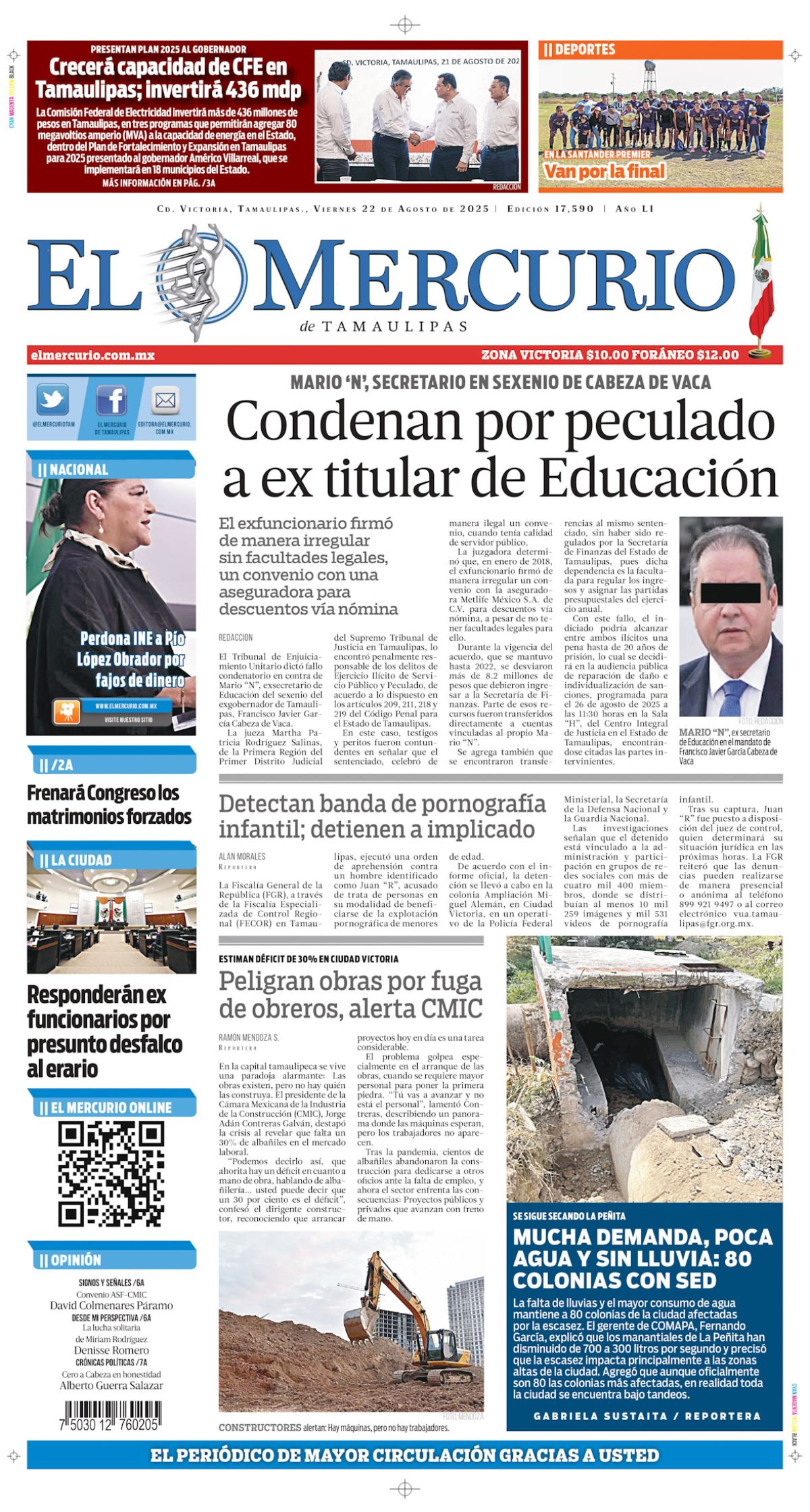 Condenan por peculado a ex titular de Educación