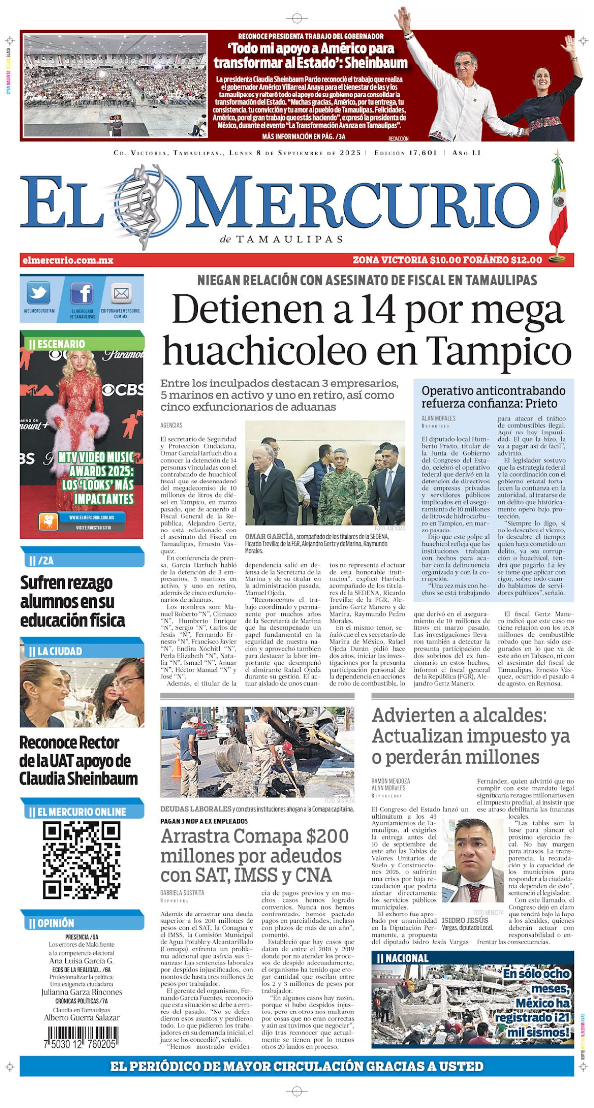 Detienen a 14 por mega huachicoleo en Tampico