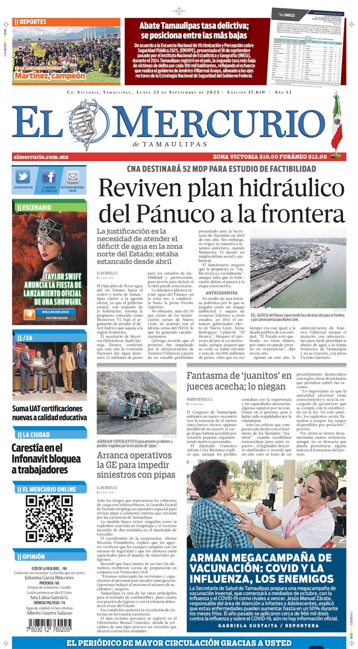 Reviven plan hidráulico del Pánuco a la frontera