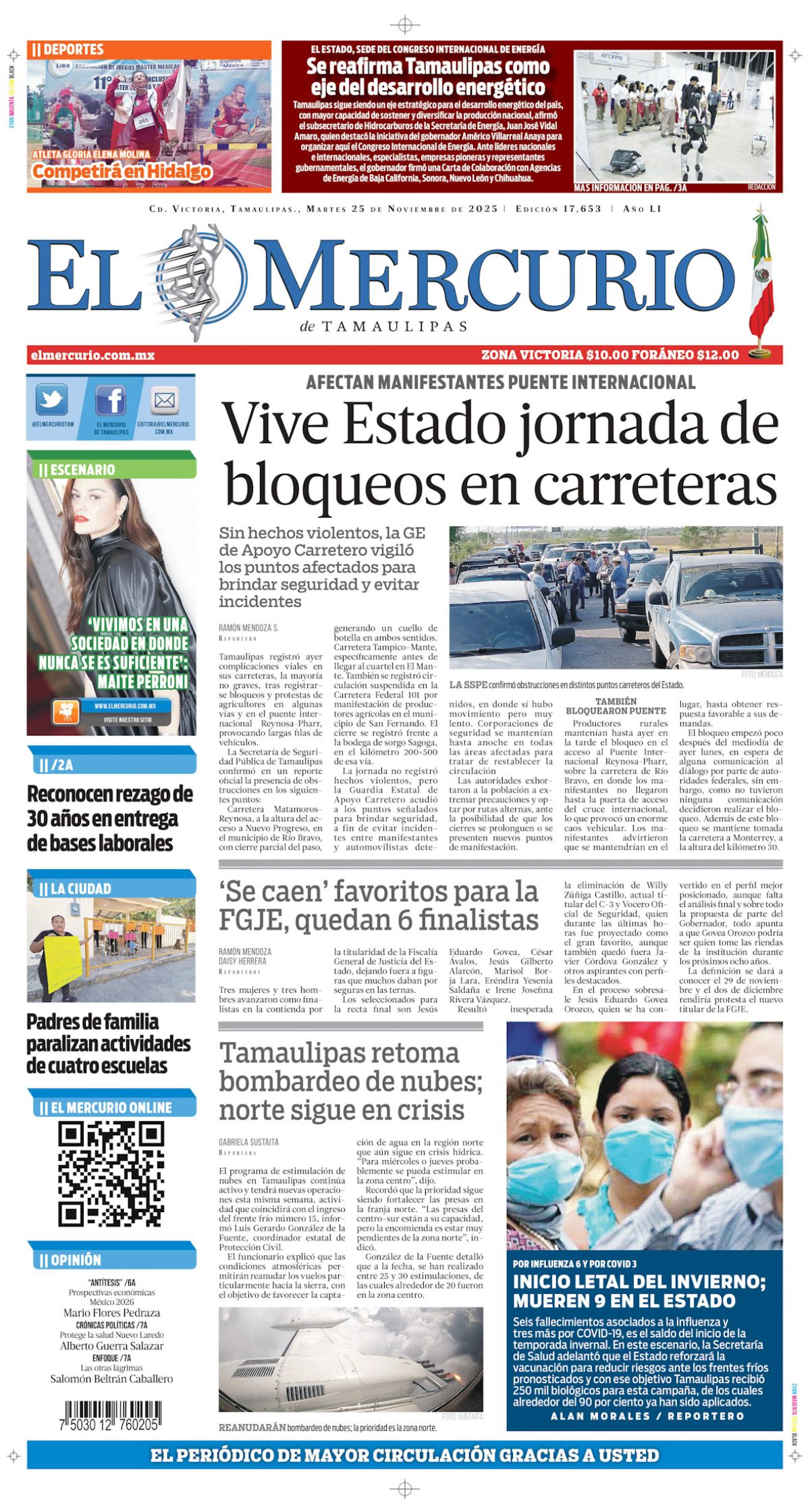 Vive Estado jornada de bloqueos en carreteras