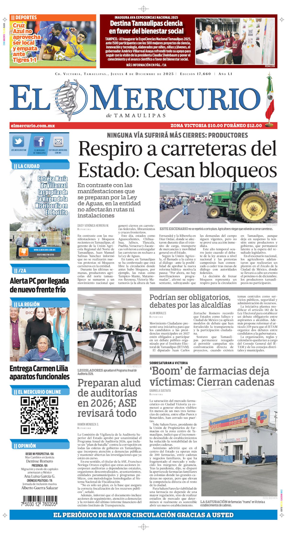 Respiro a carreteras del Estado: Cesan bloqueos