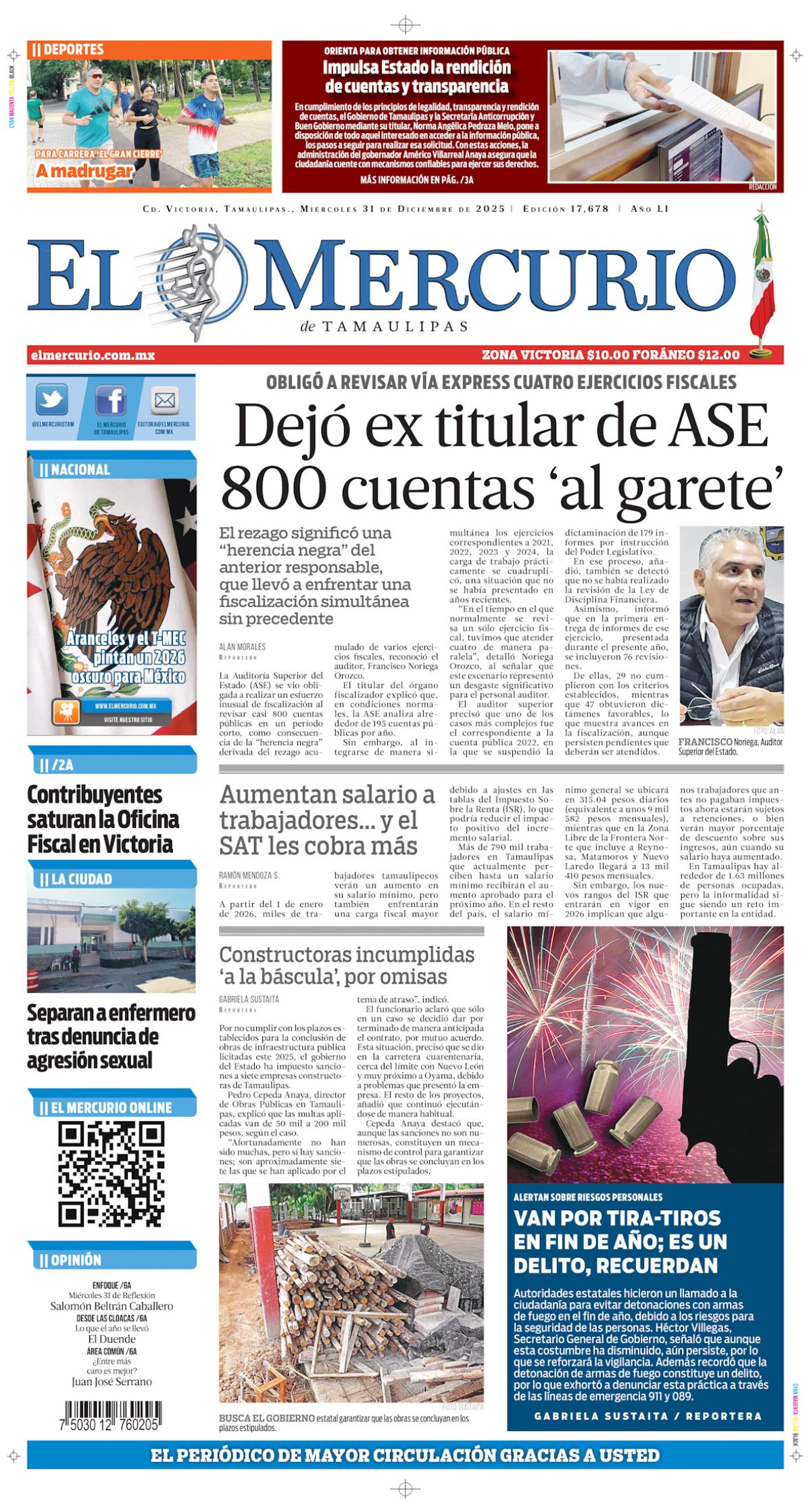 Dejó ex titular de ASE 800 cuentas ‘al garete’