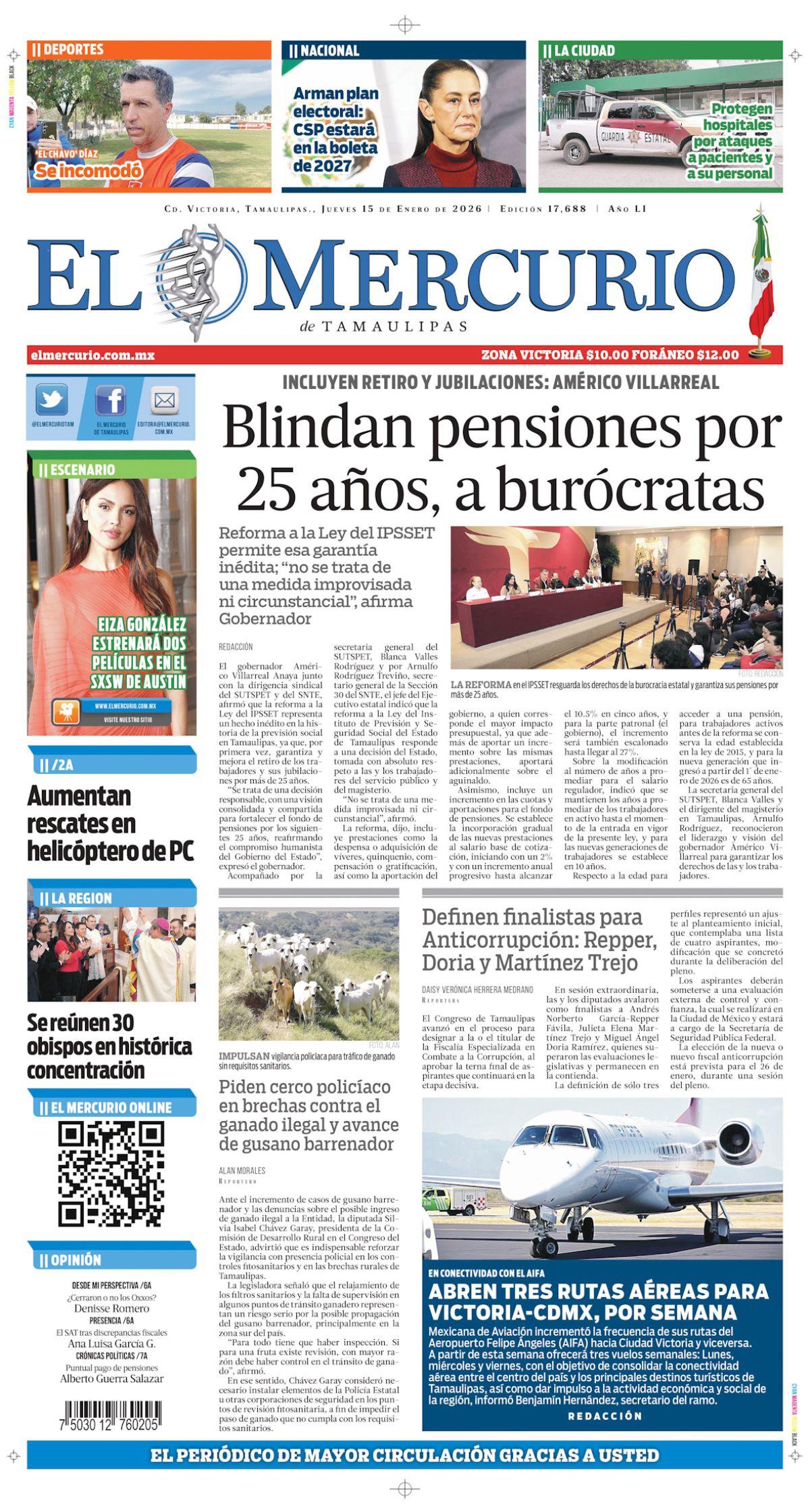 Blindan pensiones por 25 años,  a burócratas