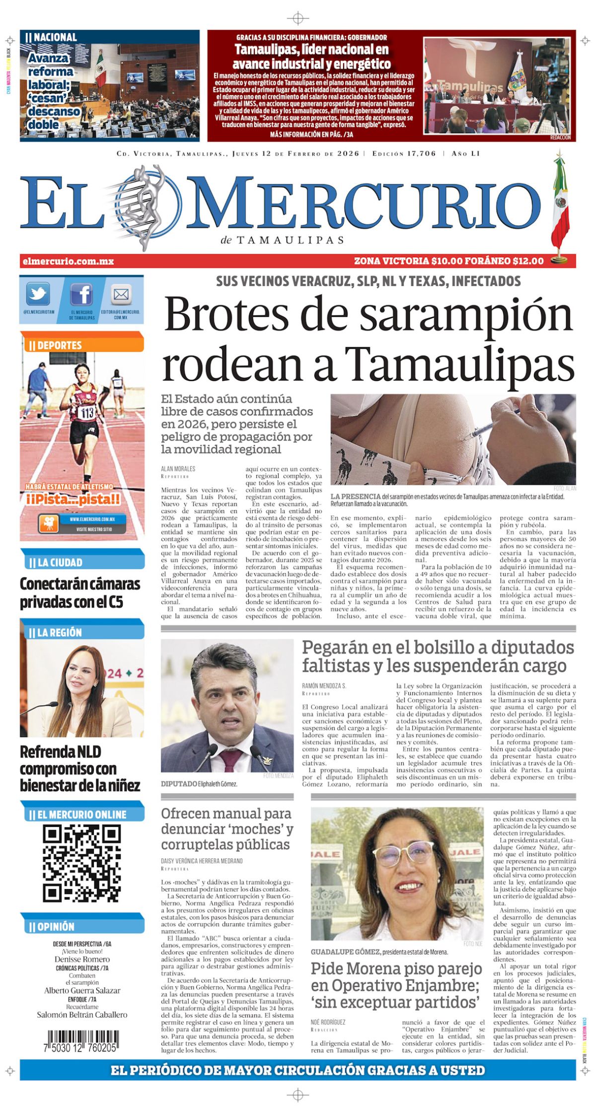 Brotes de sarampión rodean a Tamaulipas