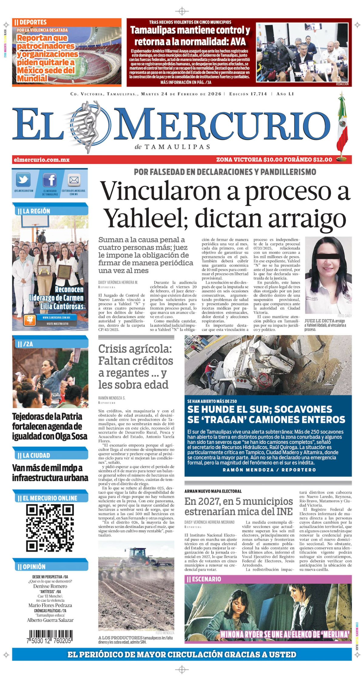 Vincularon a proceso a Yalheel; dictan arraigo