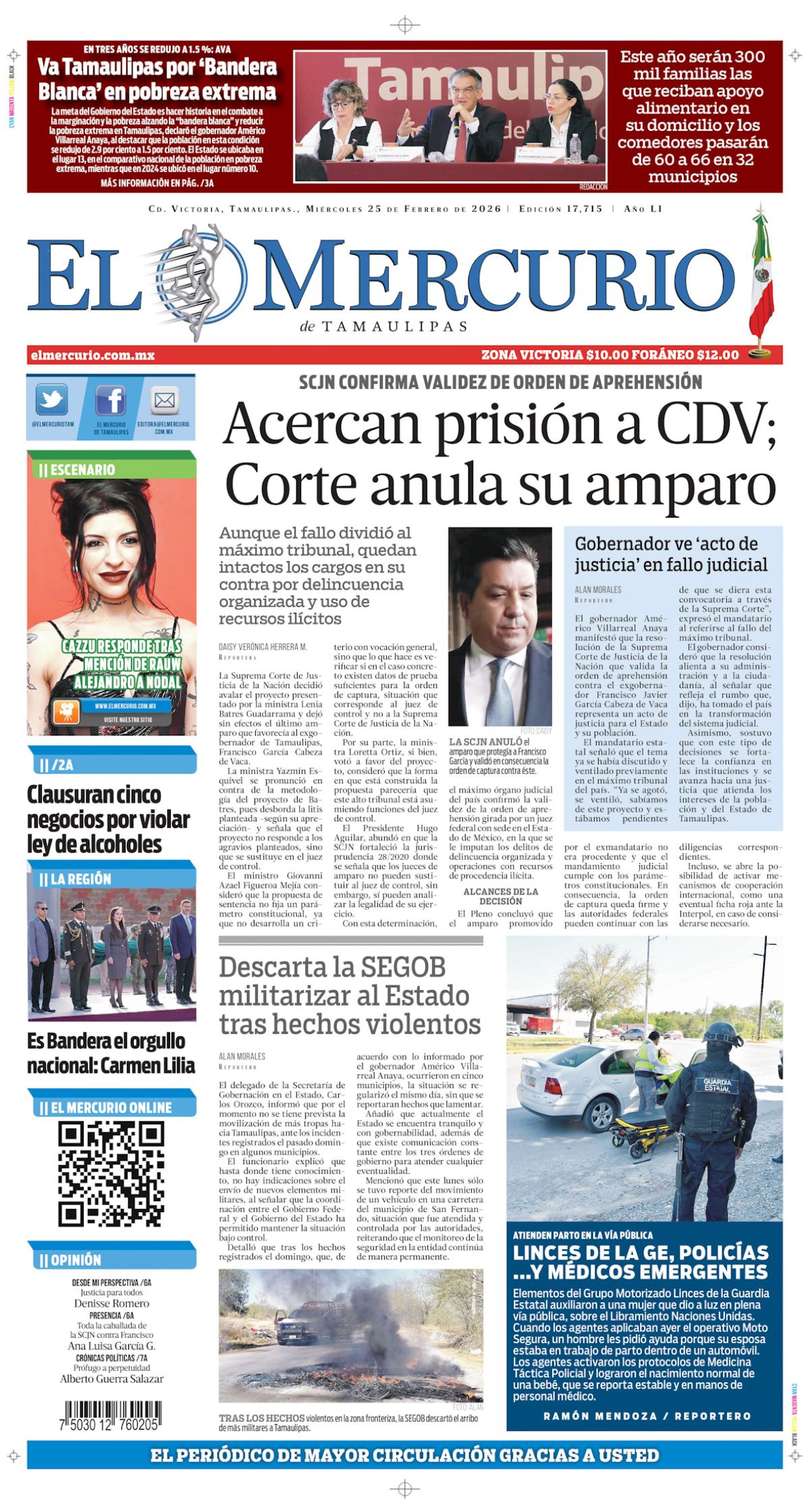 Acercan prisión a CDV ; Corte anula su amparo