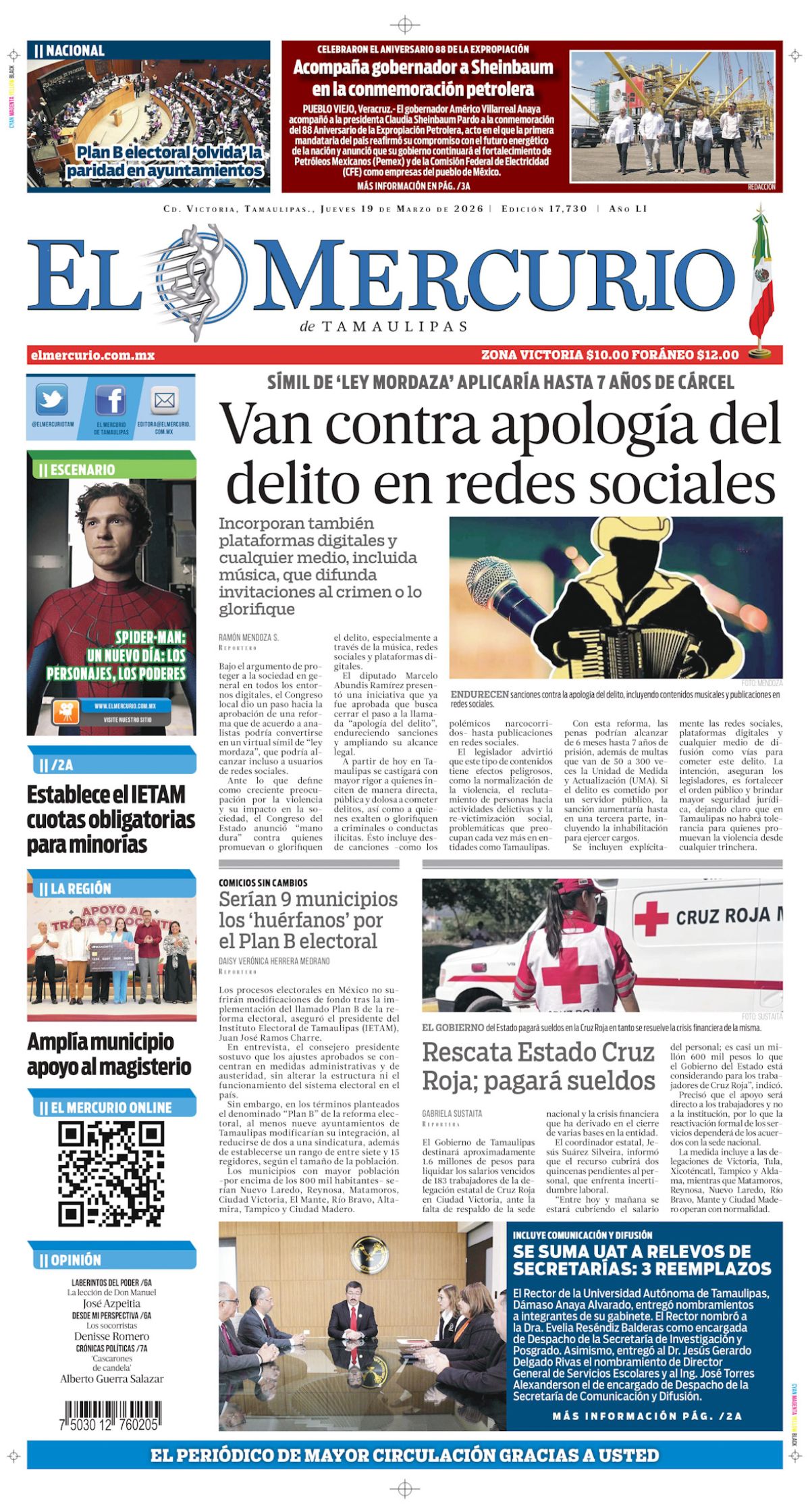 Van contra apología del delito en redes sociales