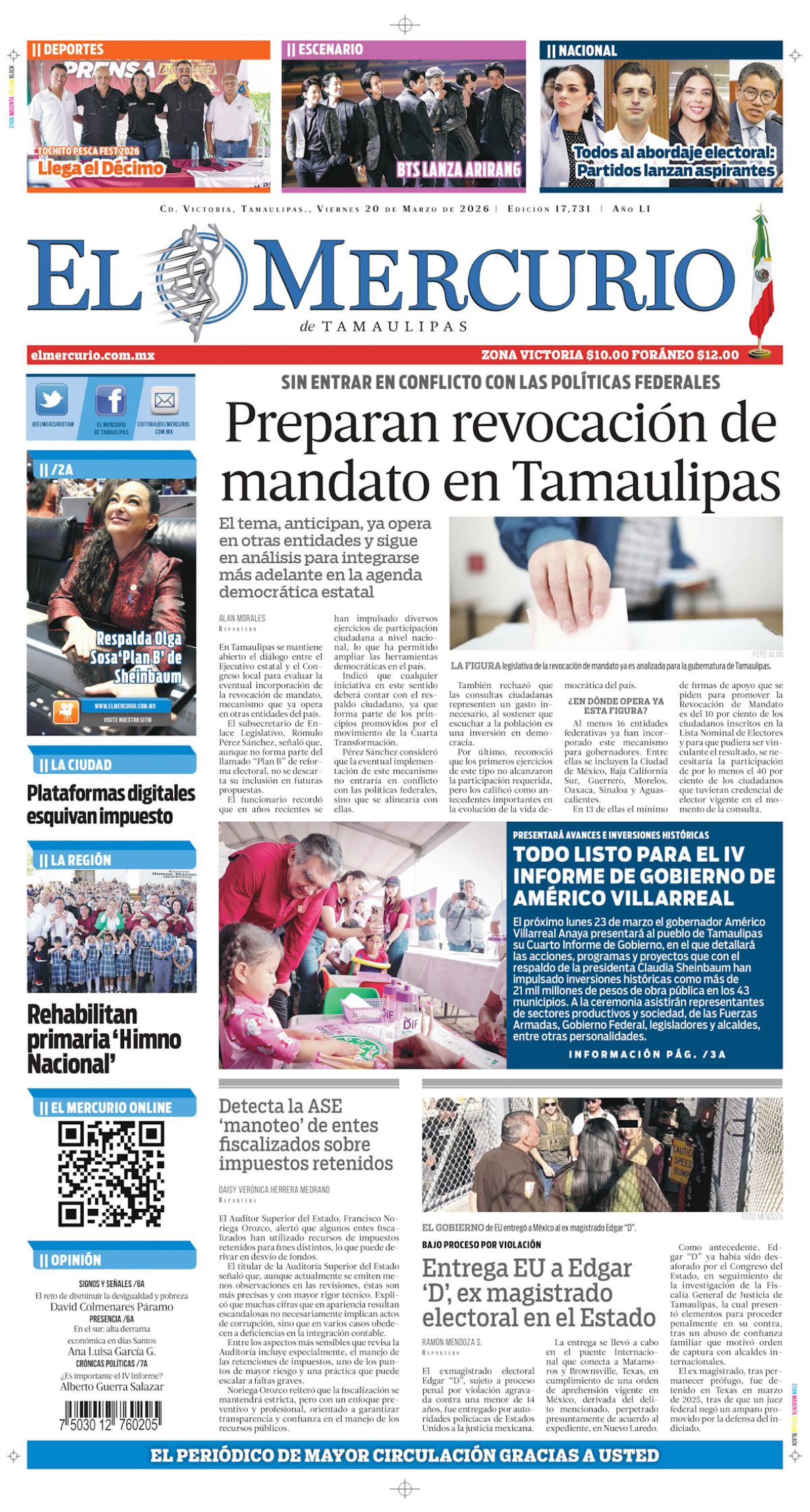 Preparan revocación de mandato en Tamaulipas