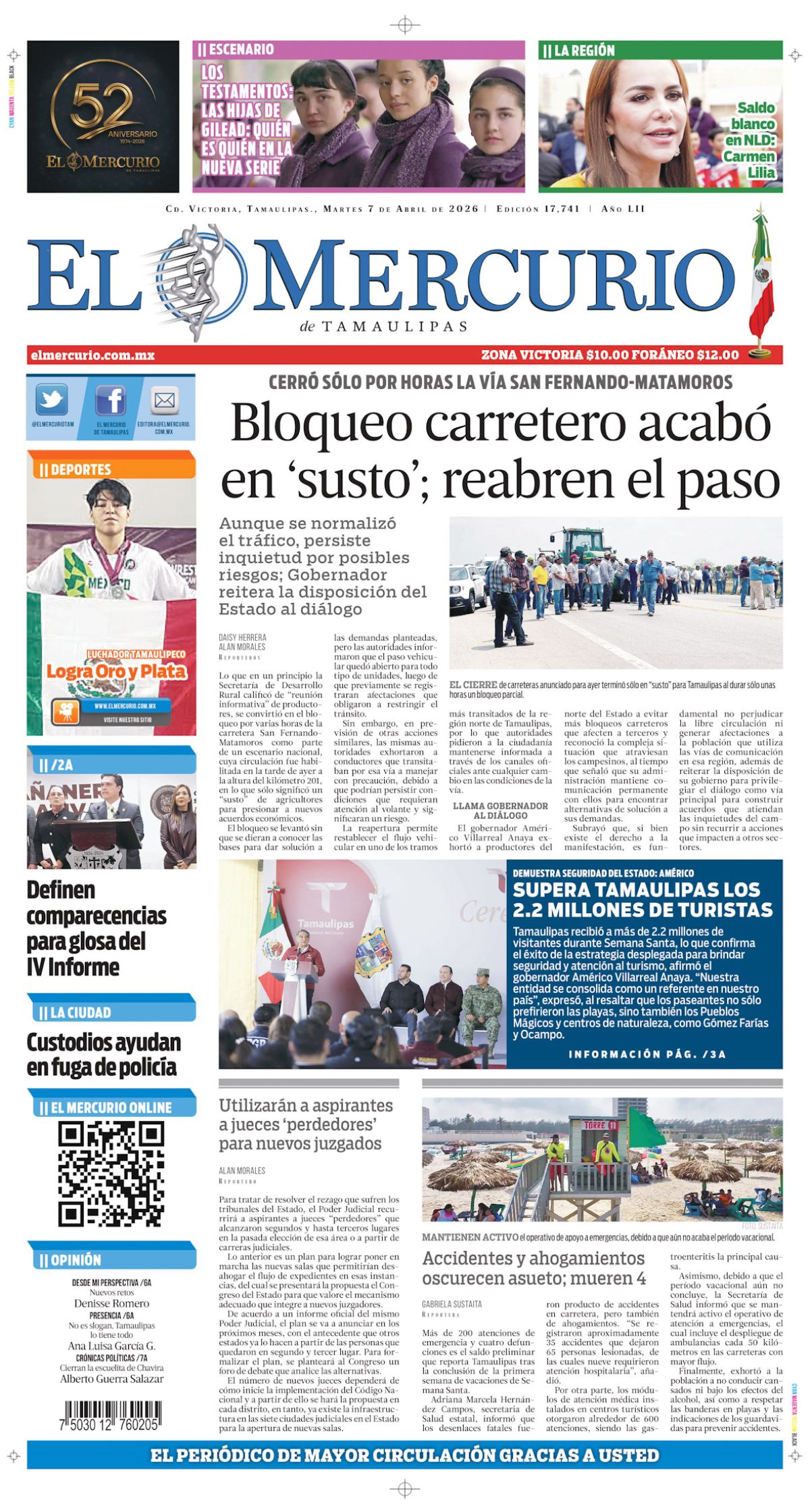 Bloqueo carretero acabó en ‘susto’; reabren paso