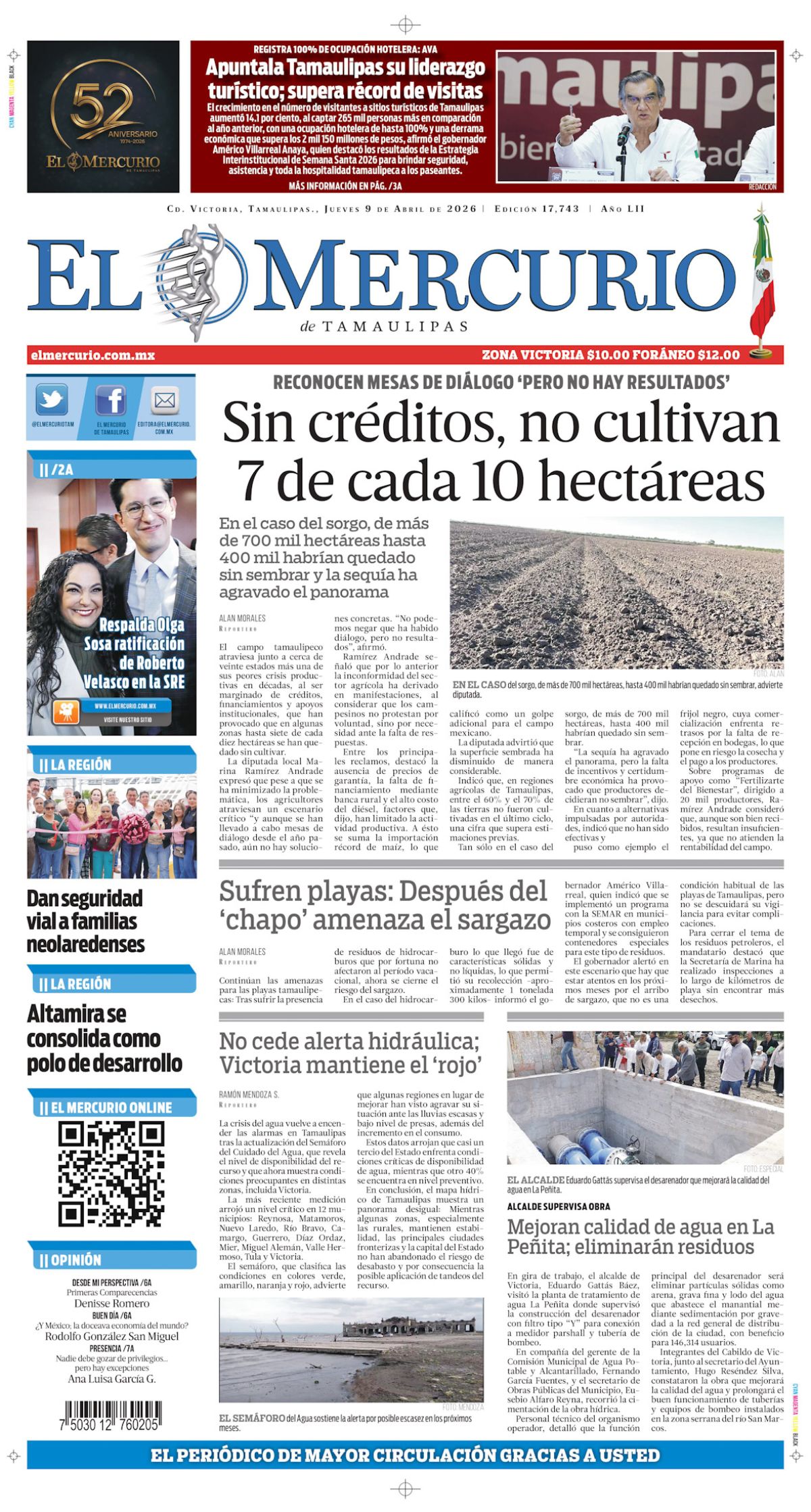 Sin créditos, no cultivan 7 de cada 10 hectáreas