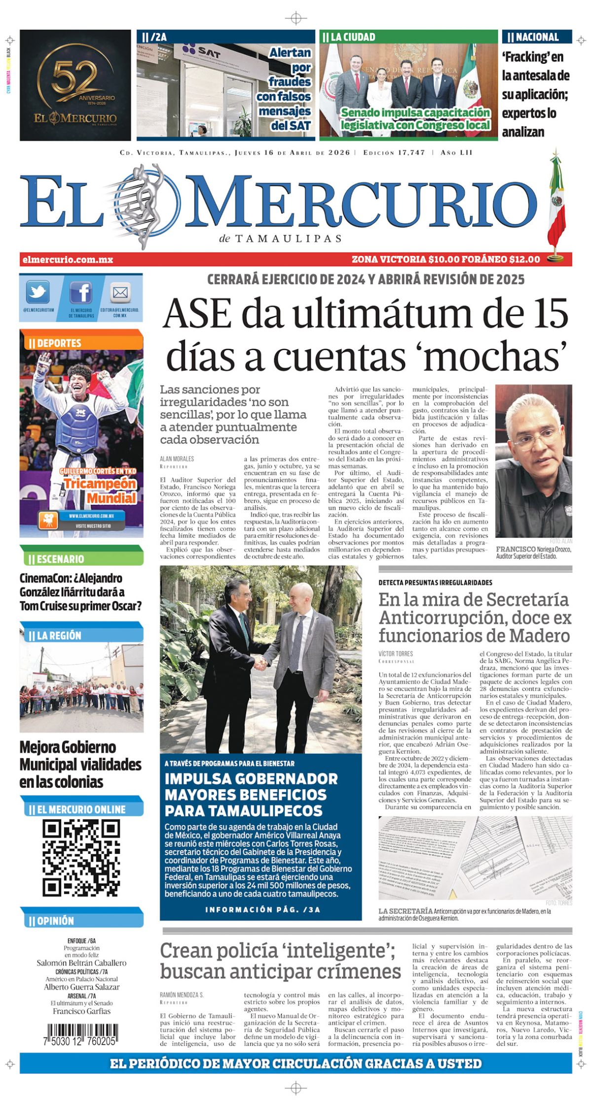 ASE da ultimátum de 15 días a cuentas ‘mochas’