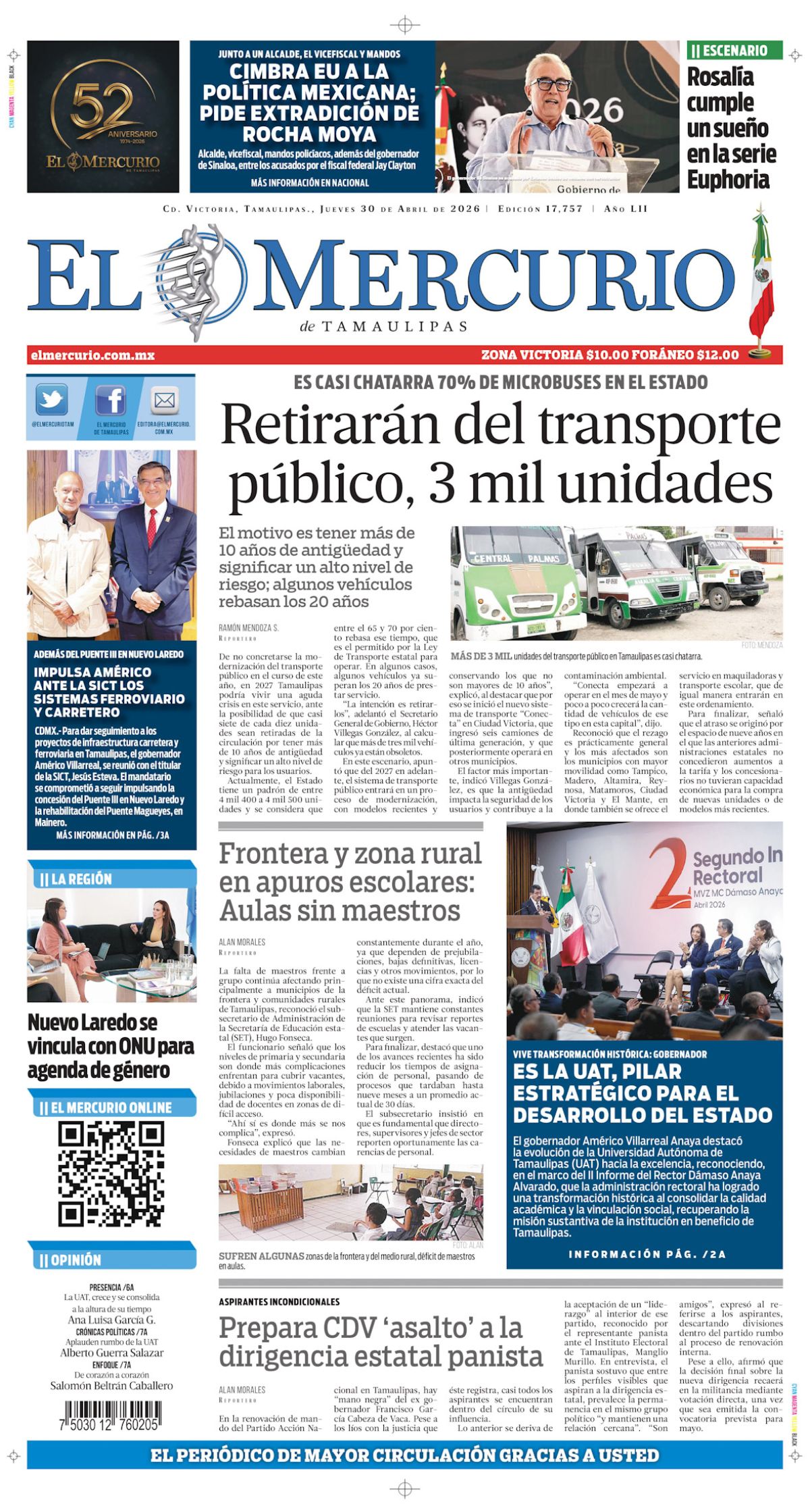 Retirarán del transporte público, 3 mil unidades