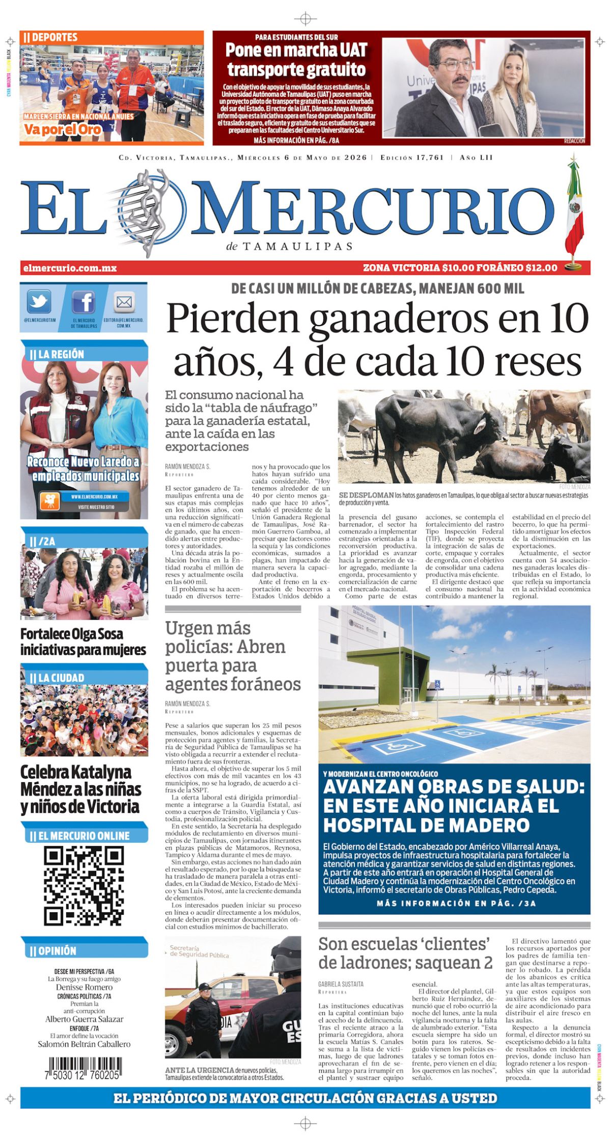 Pierden ganaderos en 10 años, 4 de cada 10 reses