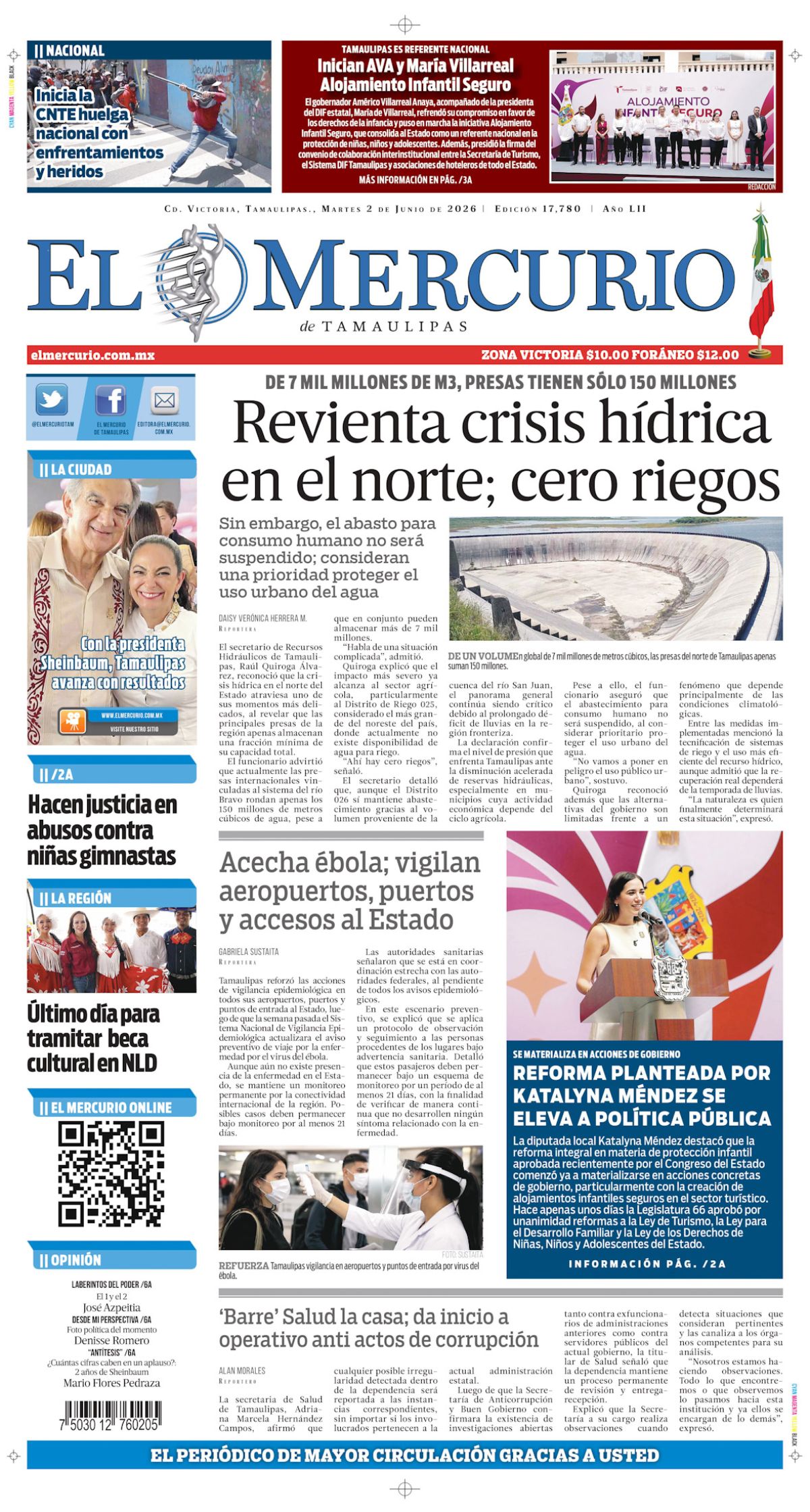 Revienta la crisis hídrica en el norte; cero riegos