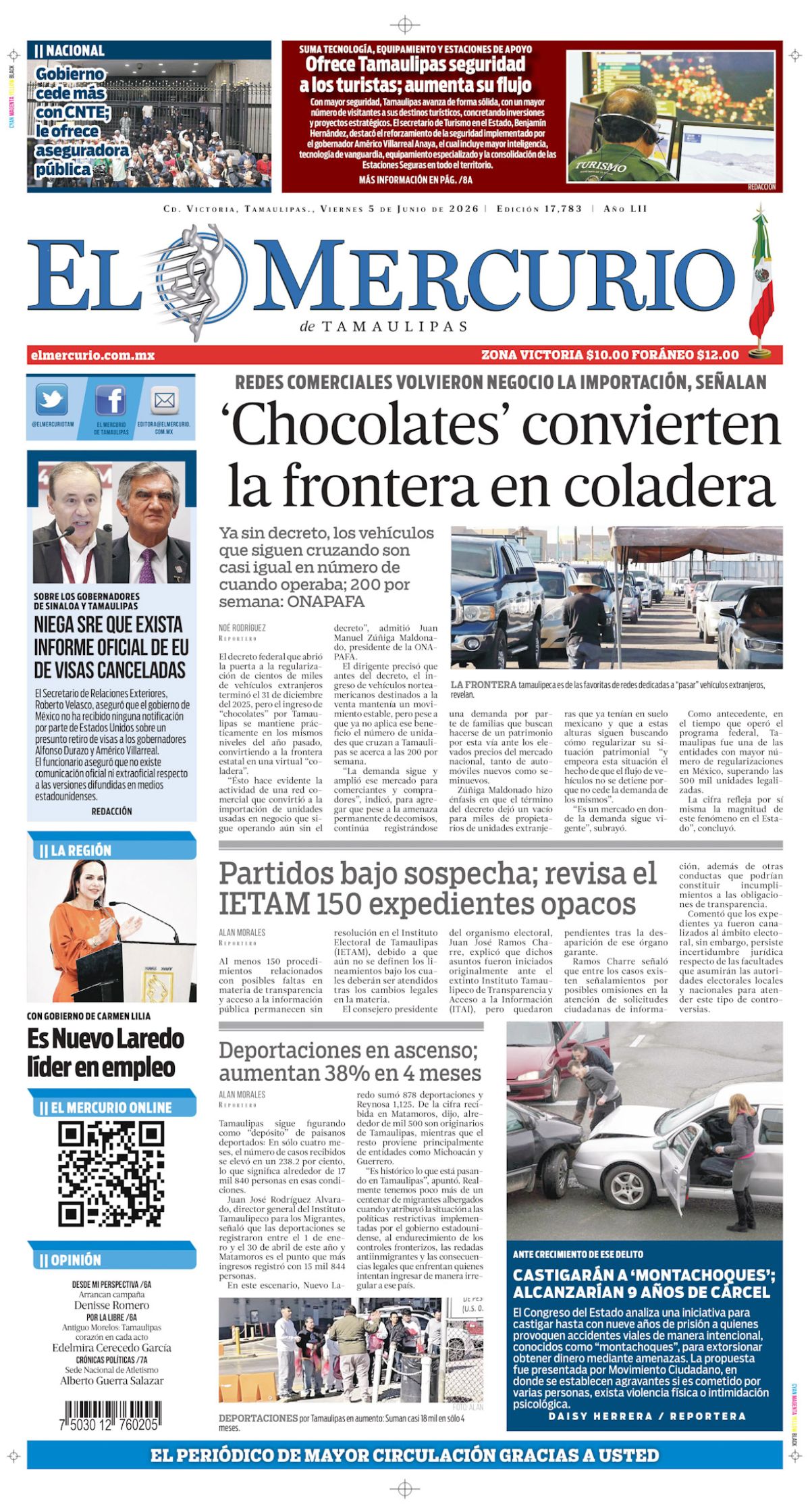 ‘Chocolates’ convierten la frontera en coladera