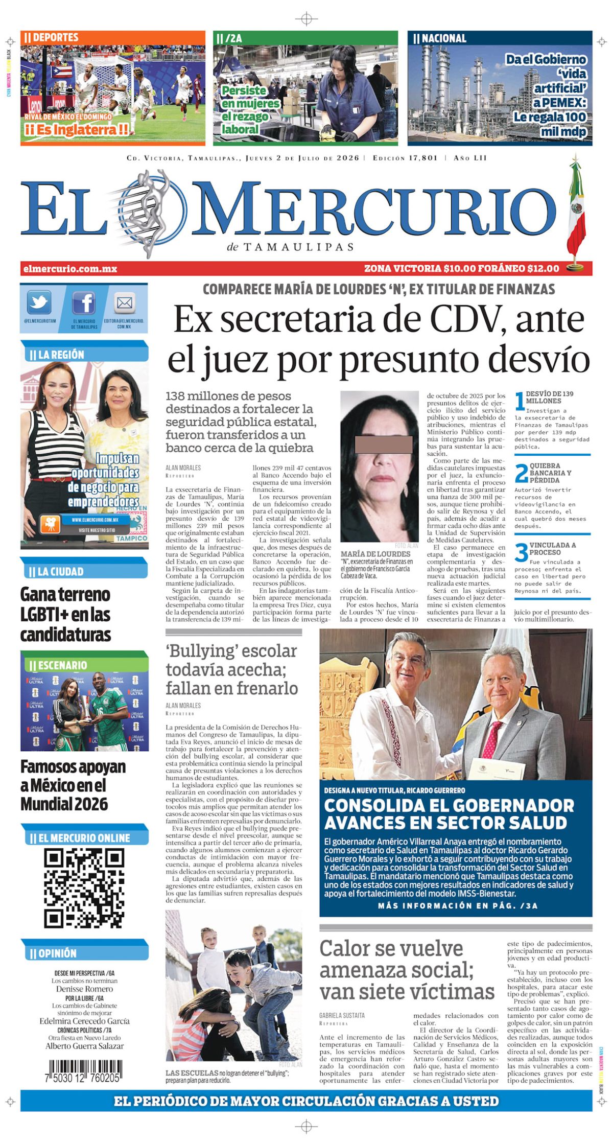 Ex secretaria de CDV, ante el juez por presunto desvío