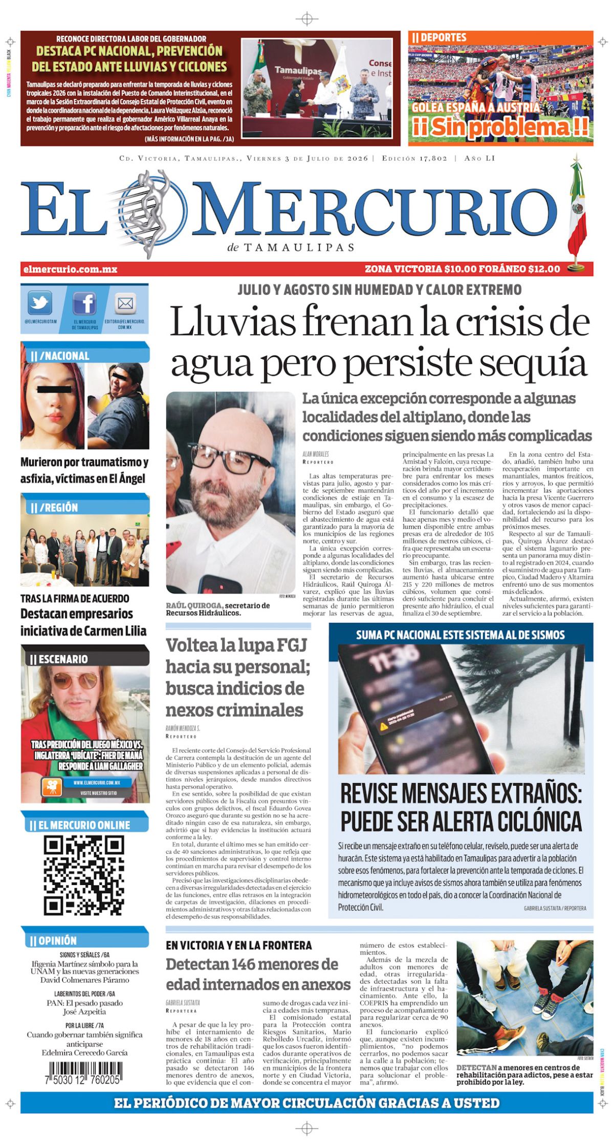 Lluvias frenan la crisis de agua pero persiste sequía