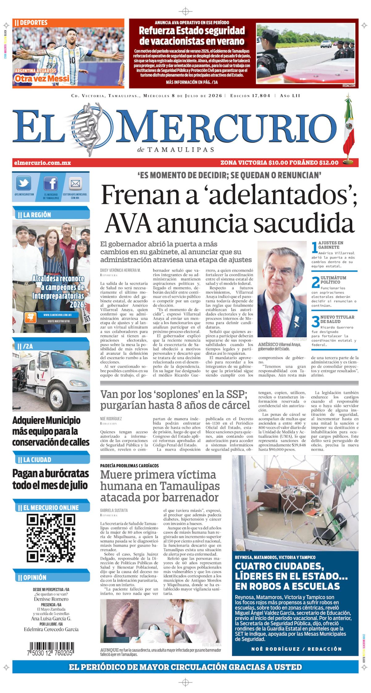 Frenan a ‘adelantados’; AVA anuncia sacudida