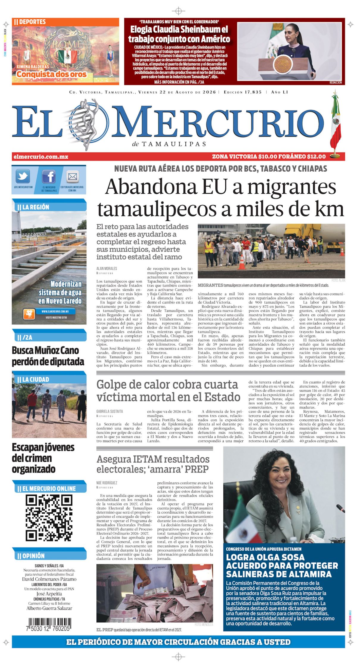 Abandona EU a migrantes tamaulipecos a miles de km