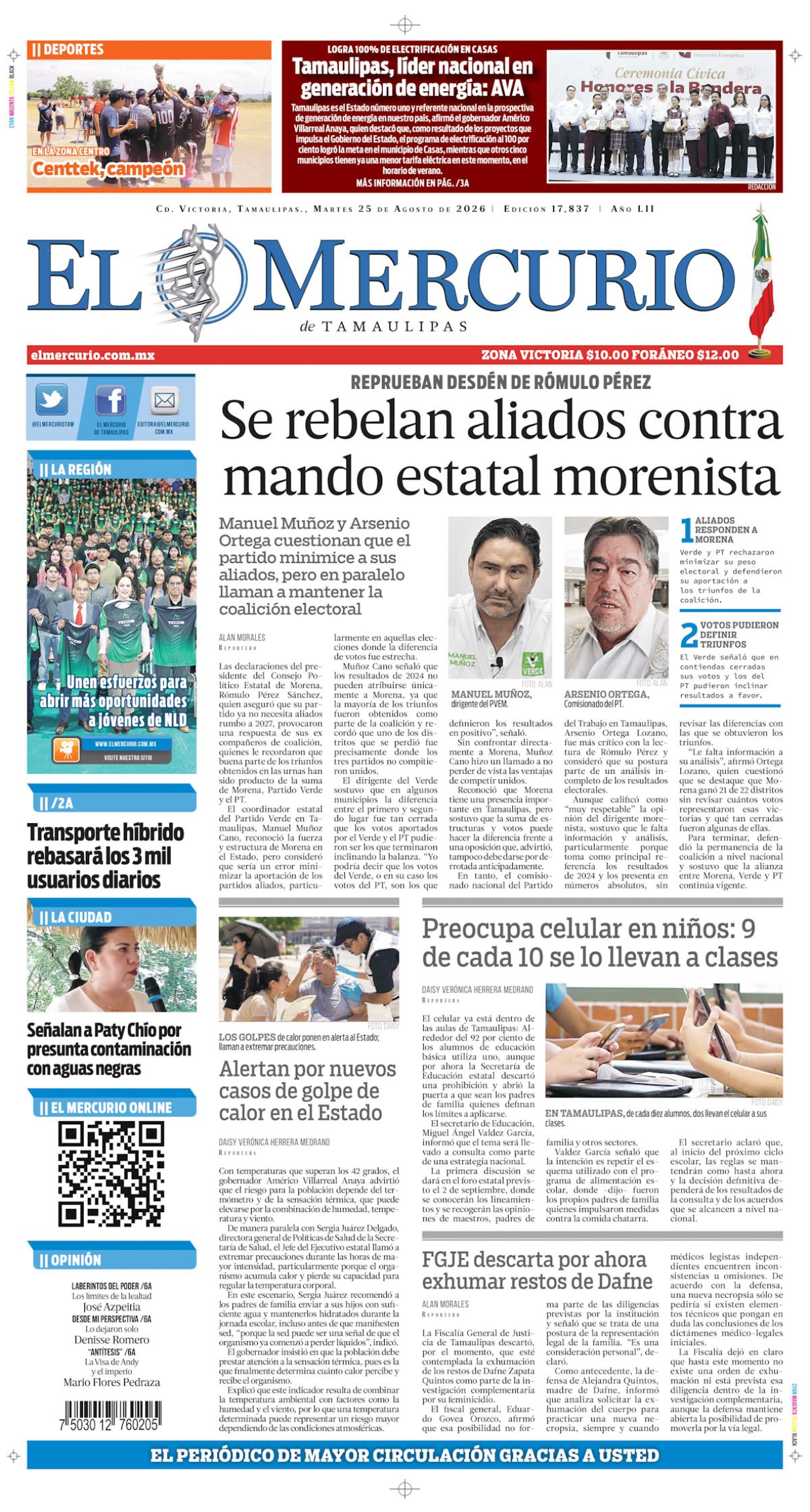 Se rebelan aliados contra mando estatal morenista