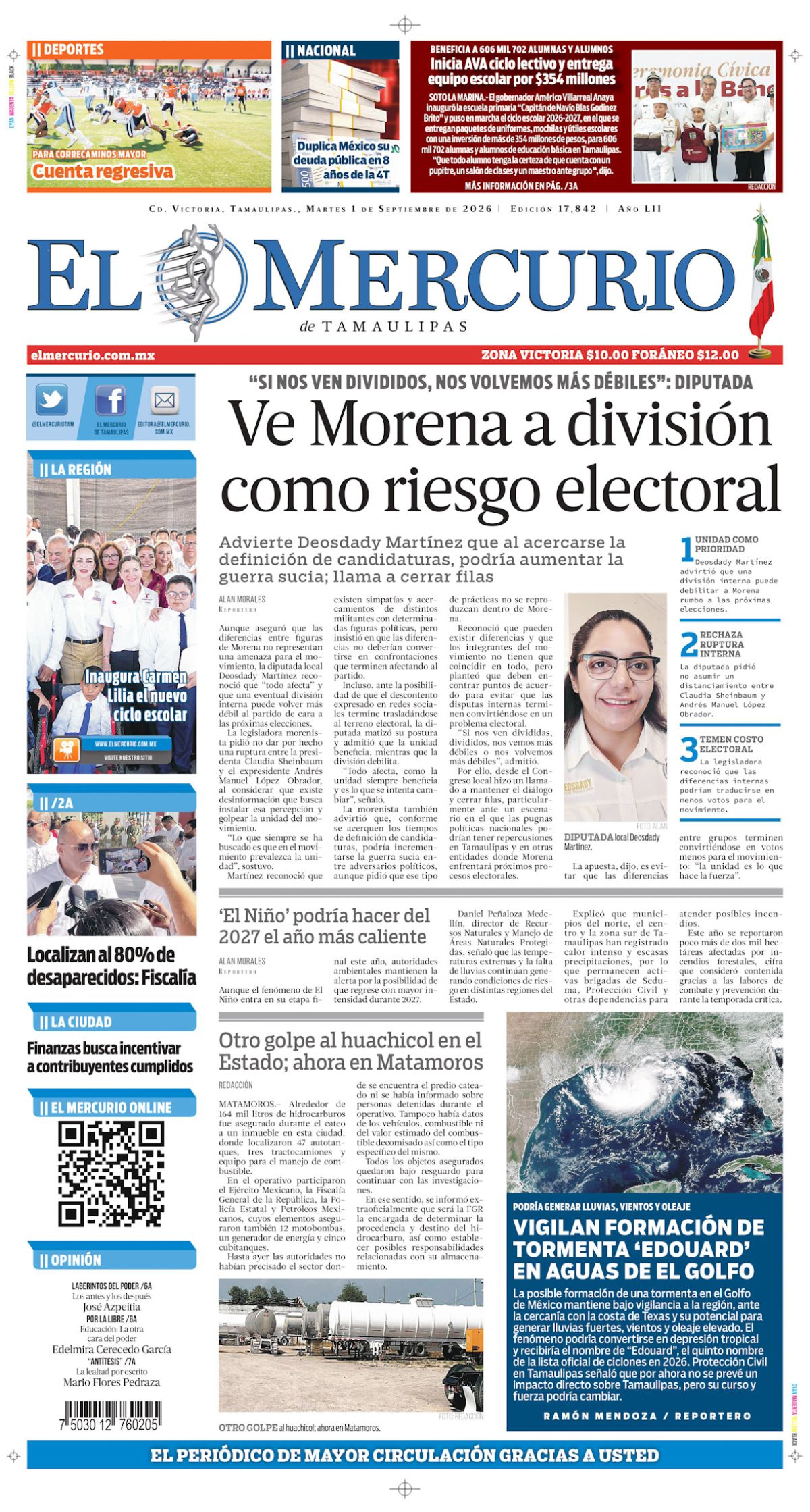 Ve MORENA a división como riesgo electoral