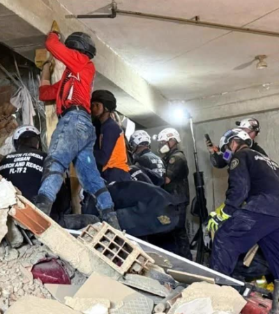 Recuperan rescatistas  mexicanos 80 cuerpos