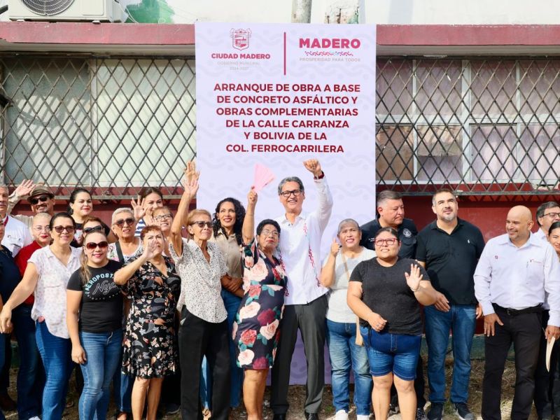Ciudad Madero supera los 16 MDP en obras en las Colonias Tinaco y Ferrocarrilera