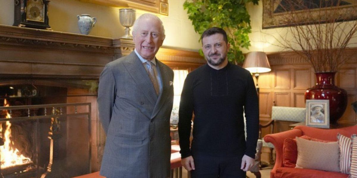 Se reúne Zelensky con el rey de Inglaterra