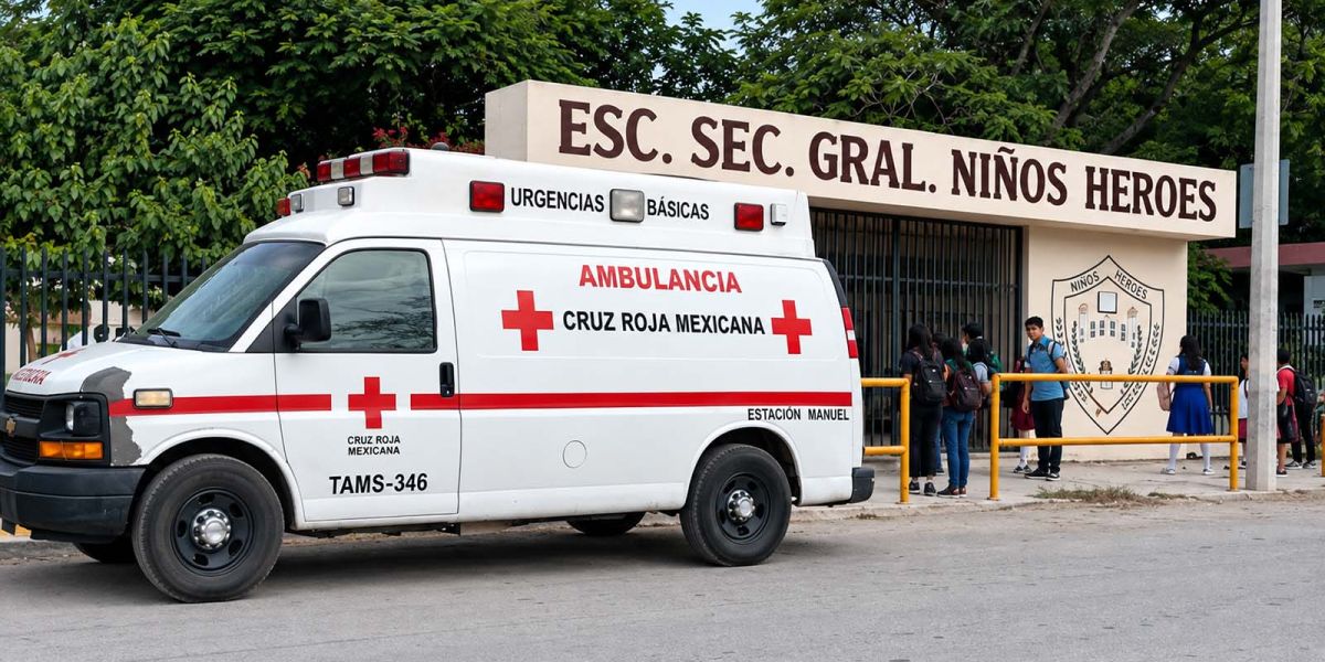 Por amenaza de bomba, evacúan escuela secundaria